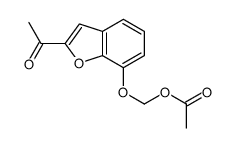 (2-acetyl-1-benzofuran-7-yl)oxymethyl acetate Structure