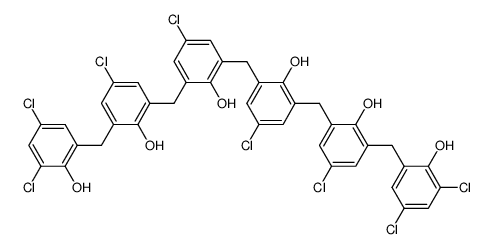 bis-{5-chloro-3-[5-chloro-3-(3,5-dichloro-2-hydroxy-benzyl)-2-hydroxy-benzyl]-2-hydroxy-phenyl}-methane Structure