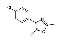 4-(4-chlorophenyl)-2,5-dimethyl-1,3-oxazole结构式