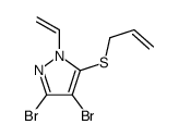 3,4-dibromo-1-ethenyl-5-prop-2-enylsulfanylpyrazole Structure