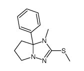 5,6,7,7a-tetrahydro-1-methyl-2-methylthio-7a-phenyl-1H-pyrrolo<1,2-b><1,2,4>triazole结构式