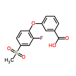 3-[2-Fluoro-4-(methylsulfonyl)phenoxy]benzoic acid Structure