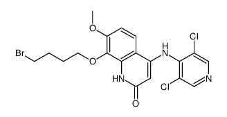 8-(4-bromobutoxy)-4-(3,5-dichloropyridin-4-ylamino)-7-methoxyquinolin-2(1H)-one结构式