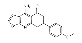 4-amino-7,8-dihydro-7-(4-methoxyphenyl)thieno[2,3-b]quinolin-5(6H)-one Structure