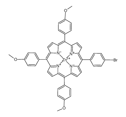 5-(p-bromophenyl)-10,15,20-tris(p-methoxyphenyl)porphyrinzinc Structure