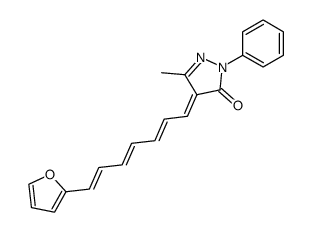 4-(7-furan-2-yl-hepta-2,4,6-trienylidene)-5-methyl-2-phenyl-2,4-dihydro-pyrazol-3-one Structure