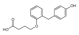 4-[2-[(4-hydroxyphenyl)methyl]phenoxy]butanoic acid Structure