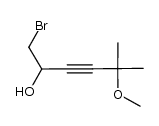 1-bromo-5-methoxy-5-methylhex-3-yn-2-ol Structure