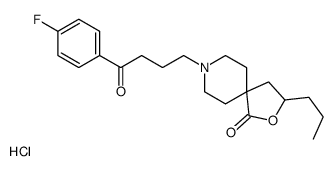 8-[4-(4-fluorophenyl)-4-oxobutyl]-3-propyl-2-oxa-8-azaspiro[4.5]decan-1-one,hydrochloride Structure