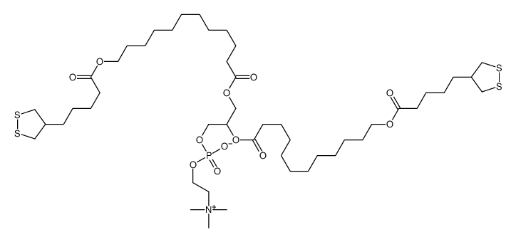 1,2-bis(1,2-(lipoyl)dodecanoyl)-sn-glycero-3-phosphocholine Structure