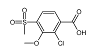 2-chloro-3-methoxy-4-methylsulfonylbenzoic acid Structure