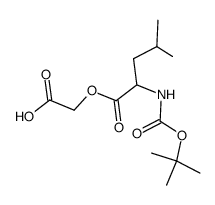 2-tert-Butoxycarbonylamino-4-methyl-pentanoic acid carboxymethyl ester Structure
