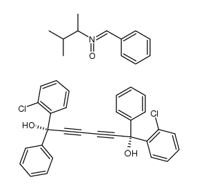 (Z)-N-benzylidene-3-methylbutan-2-amine oxide compound with (1S,6S)-1,6-bis(2-chlorophenyl)-1,6-diphenylhexa-2,4-diyne-1,6-diol (1:1) Structure