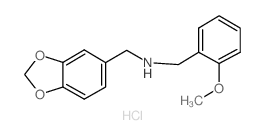 Benzo[1,3]dioxol-5-ylmethyl-(2-methoxy-benzyl)-amine hydrochloride结构式