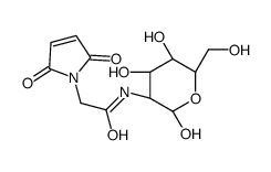 N-(N-maleoylglycyl)-2-amino-2-deoxyglucopyranose structure