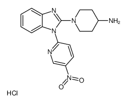 1-[1-(5-硝基-2-吡啶基)-1H-苯并咪唑-2-基]-4-哌啶胺盐酸盐图片