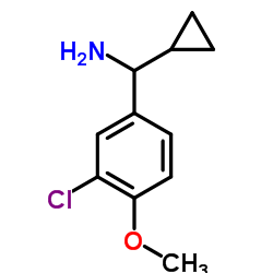 1-(3-Chloro-4-methoxyphenyl)-1-cyclopropylmethanamine结构式