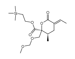 (2S,3R,E)-2-(trimethylsilyl)ethyl 5-ethylidene-2-((methoxymethoxy)methyl)-3-methyl-6-oxotetrahydro-2H-pyran-2-carboxylate结构式