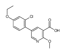 5-(2-chloro-4-ethoxyphenyl)-2-methoxypyridine-3-carboxylic acid Structure