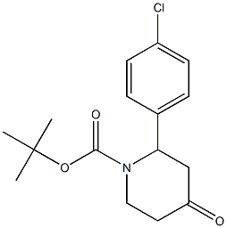 tert-butyl 2-(4-chlorophenyl)-4-oxopiperidine-1-carboxylate结构式