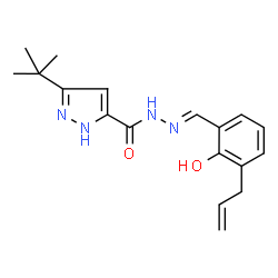 (E)-N-(3-allyl-2-hydroxybenzylidene)-3-(tert-butyl)-1H-pyrazole-5-carbohydrazide picture