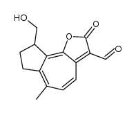 9-(hydroxymethyl)-6-methyl-2-oxo-2,7,8,9-tetrahydroazuleno[4,5-b]furan-3-carbaldehyde结构式