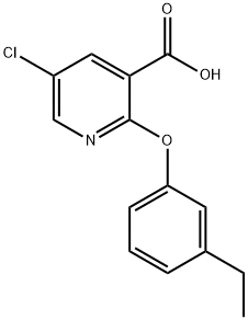 5-Chloro-2-(3-ethyl-phenoxy)-nicotinic acid Structure