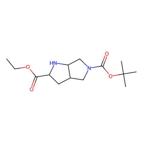 Rel-(2S,3aS,6aS)-5-tert-butyl 2-ethyl hexahydropyrrolo[3,4-b]pyrrole-2,5(1H)-dicarboxylate Structure