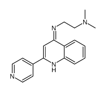 N',N'-dimethyl-N-(2-pyridin-4-ylquinolin-4-yl)ethane-1,2-diamine结构式