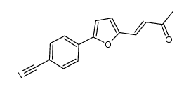 4-[5-((E)-3-oxobut-1-enyl)-furan-2-yl]benzonitrile结构式