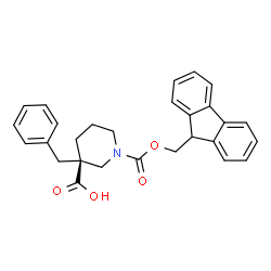 (R)-Fmoc-3-benzyl-piperidine-3-carboxylicacid structure