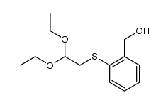 (2-((2,2-diethoxyethyl)thio)phenyl)methanol Structure