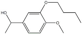 1-(3-butoxy-4-methoxyphenyl)ethanol Structure