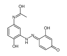 N-[4-hydroxy-3-[2-(2-hydroxy-4-oxocyclohexa-2,5-dien-1-ylidene)hydrazinyl]phenyl]acetamide结构式