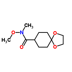 N-methoxy-N-methyl-1,4-Dioxaspiro[4.5]decane-8-carboxamide picture