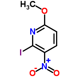 2-IODO-6-METHOXY-3-NITRO-PYRIDINE Structure