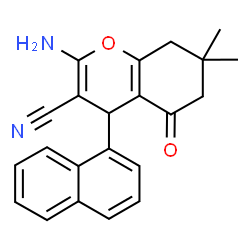 2-Amino-7,7-dimethyl-4-(1-naphthyl)-5-oxo-5,6,7,8-tetrahydro-4H-chromene-3-carbonitrile结构式