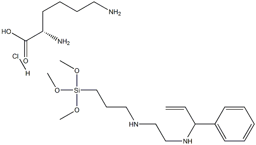 N1-[(乙烯基苄基)-N2-[3-(三甲氧基硅)丙基]-1,2-乙二胺盐酸盐水解物结构式