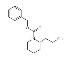 benzyl (2S)-2-(2-hydroxyethyl)piperidine-1-carboxylate结构式