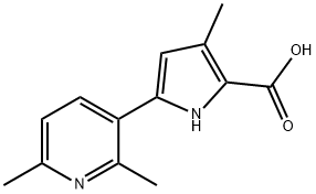 5-(2,6-二甲基吡啶-3-基)-3-甲基-1H-吡咯-2-羧酸结构式