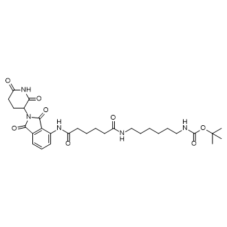 Pomalidomide-amido-C4-amido-C6-NH-Boc结构式