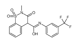 2-Methyl-3-oxo-N-[3-(trifluoromethyl)phenyl]-3,4-dihydro-2H-1,2-b enzothiazine-4-carboxamide 1,1-dioxide Structure