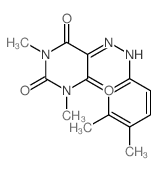 2,4,5,6(1H,3H)-Pyrimidinetetrone,1,3-dimethyl-, 5-[2-(3,4-dimethylphenyl)hydrazone]结构式