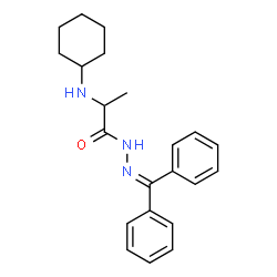 2-(CYCLOHEXYLAMINO)-N'-(DIPHENYLMETHYLENE)PROPANOHYDRAZIDE structure