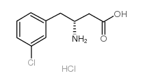 (R)-3-氨基-4-(3-氯苯基)-丁酸盐酸盐结构式