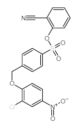 Benzenesulfonic acid,4-[(2-chloro-4-nitrophenoxy)methyl]-, 2-cyanophenyl ester结构式