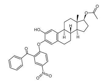 2-(17β-acetoxy-2-hydroxy-estra-1,3,5(10)-trien-3-yloxy)-5-nitro-benzophenone结构式