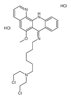 bis(2-chloroethyl)-[6-[(6-methoxybenzo[b][1,10]phenanthrolin-7-yl)azaniumyl]hexyl]azanium,dichloride结构式