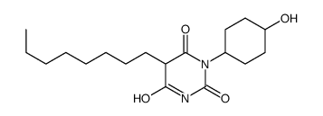 1-(4-Hydroxycyclohexyl)-5-octylbarbituric acid structure