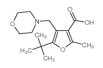 5-叔丁基-2-甲基-4-吗啉-4-甲基呋喃-3-羧酸结构式